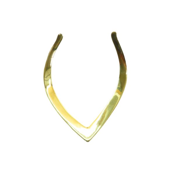Solid Brass Choker Collar Necklace - Picture 2 of 2